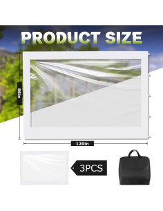 Paredes Laterales Transparentes SmoothNovelty 3 Pcs 2.18x3.05m 2