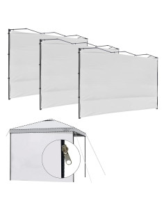 Paredes Laterales de Carpa KAMPKEEPER 10x10, 3 Piezas, UPF50+