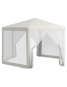 Tienda de Fiesta Hexagonal Kaimei 3.96x3.35m Color Crema
