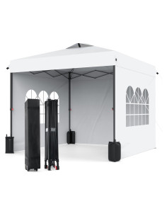 Carpa Canopy Plegable Majnesvon 3.05x3.05m Blanca con Paredes