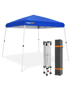 Carpa portátil INTER HUT 3x3m con bolsa y ruedas, azul