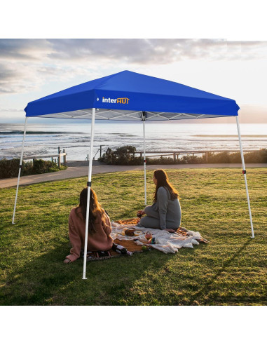 Carpa portátil INTER HUT 3x3m con bolsa y ruedas, azul