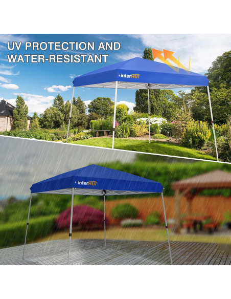 Carpa portátil INTER HUT 3x3m con bolsa y ruedas, azul Carpa portátil INTER HUT 3x3m con bolsa y ruedas, azul