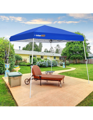 Carpa portátil INTER HUT 3x3m con bolsa y ruedas, azul