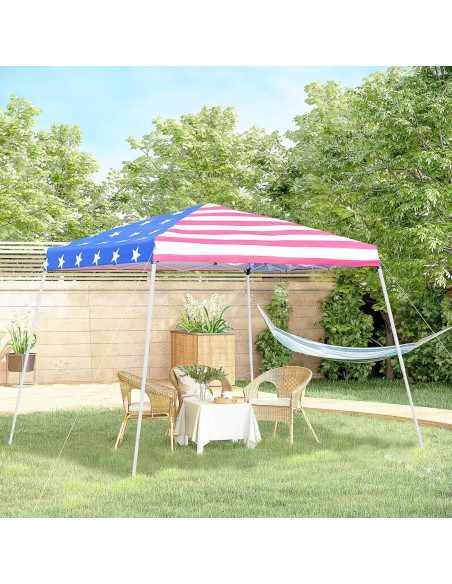 Carpa Plegable 3x3m Genérico con Techo de Bandera Americana