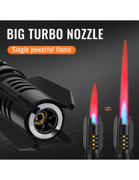 Encendedor de Antorcha Butano Honitra V1 Negro Ajustable