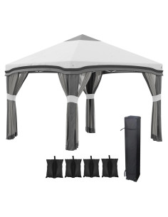 Carpa Plegable Kaimei 3x3m con Mosquitera - Gazebo Ajustable