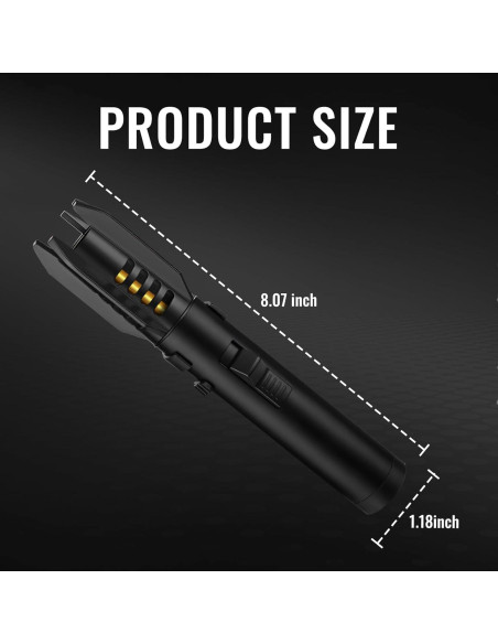 Encendedor de Antorcha Butano Honitra V1 Negro Ajustable