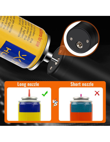 Encendedor de Antorcha Butano Honitra V1 Negro Ajustable