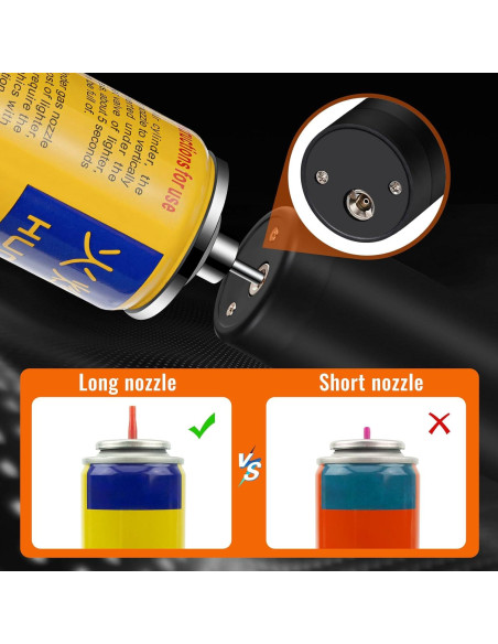 Encendedor de Antorcha Butano Honitra V1 Negro Ajustable