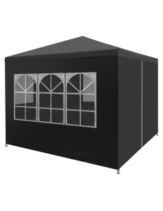 Carpa de Fiesta ANYCHOLE 3x3m Antracita Resistente al Agua