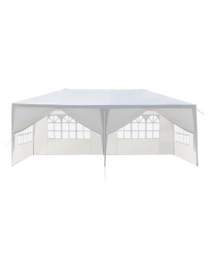 Carpa Gazebo 3x6m GOODSILO con 6 Paredes Removibles Blanca