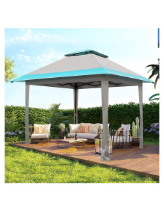 Carpa de Dosel Desplegable 3x3m HopeHope con Paredes Laterales