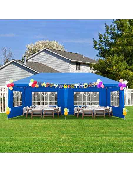 Carpa de Fiesta Exterior 3x6m DESIGNSCAPE3D Azul Impermeable Carpa de Fiesta Exterior 3x6m DESIGNSCAPE3D Azul Impermeable