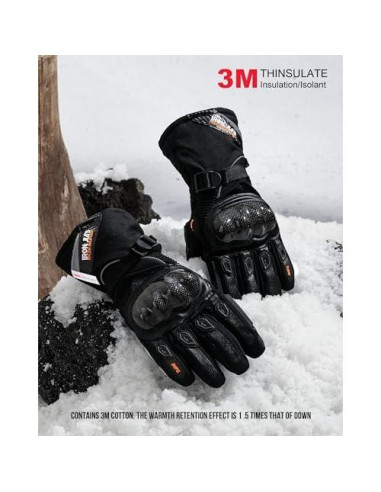 Guantes de Motocicleta BORLENI Impermeables Unisex XX-Large