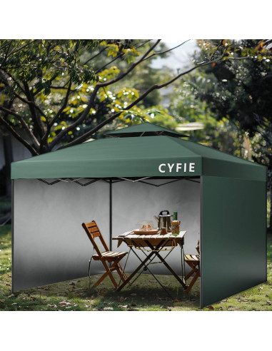 Pared Lateral Carpa Instantánea Cyfie 3.05x3.05m Verde