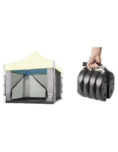 Carpa E-Z UP Screen Cube 6 para Canopy 10'x10' + 4 Pesas