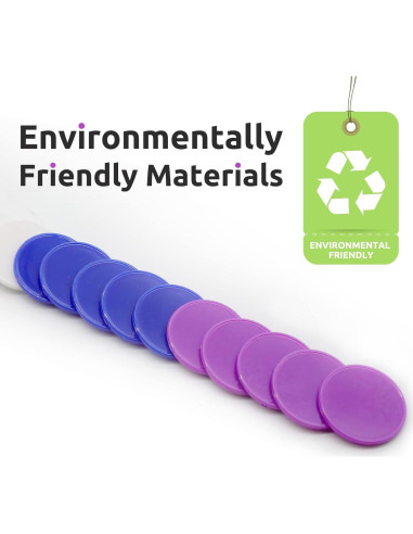 Juego de 100 Fichas de Plástico para Aprendizaje 25 mm