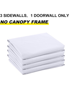 Pared Lateral ABCCANOPY Blanca 10x10 m con Cremallera 2