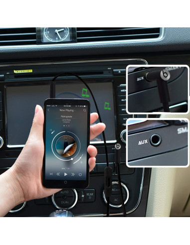 Cable de audio de reemplazo LearSoon 140 cm para Beats