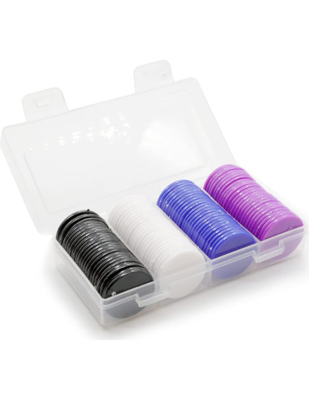 Juego de 100 Fichas de Plástico para Aprendizaje 25 mm