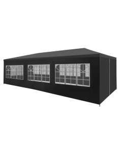 Carpa de Fiesta YELWHI 3x9m Antracita Resistente al Agua UV