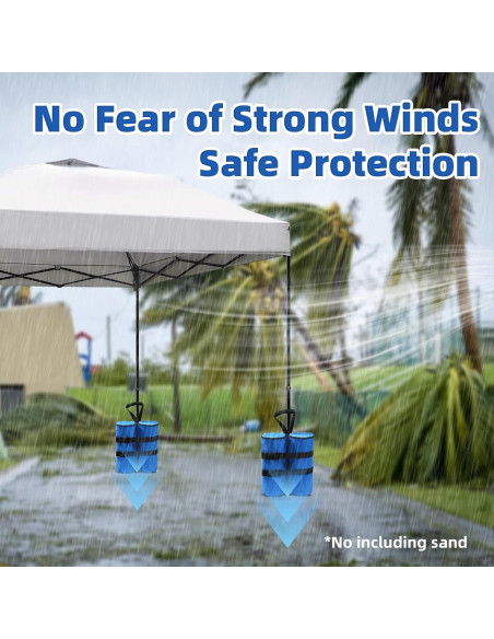 Juego de 4 Bolsas de Arena Kitwing 27 kg para Carpa Azul