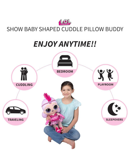 Almohada de Abrazo LOL Surprise Show Baby Franco 45 cm