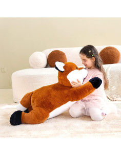 IKASA Zorro de Peluche Gigante 76 cm Suave y Peludo 2