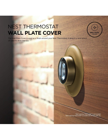 Cubierta de Placa de Pared Elago para Termostato Nest - Latón