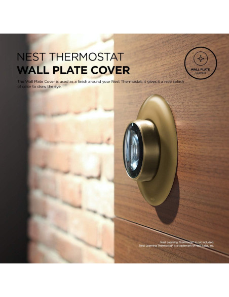 Cubierta de Placa de Pared Elago para Termostato Nest - Latón