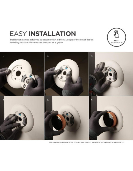 Cubierta de Placa de Pared Elago para Termostato Nest - Latón