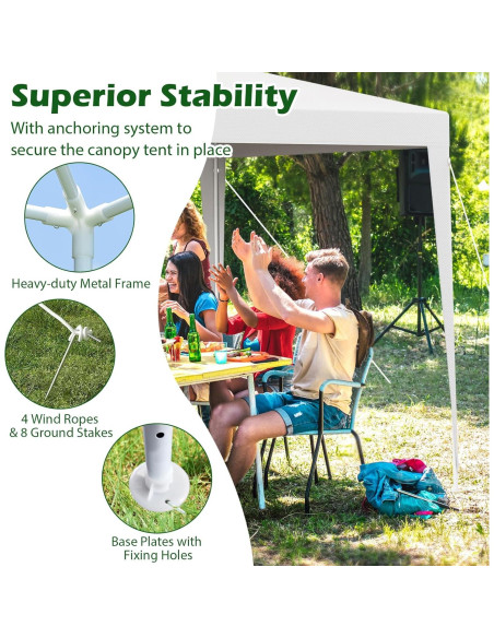 Carpa Gazebo Toolsempire 3x3m Blanca Resistente para Eventos