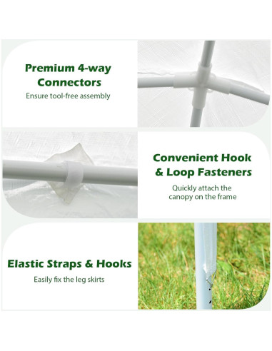 Carpa Gazebo Toolsempire 3x3m Blanca Resistente para Eventos