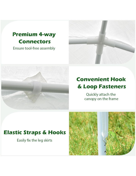 Carpa Gazebo Toolsempire 3x3m Blanca Resistente para Eventos