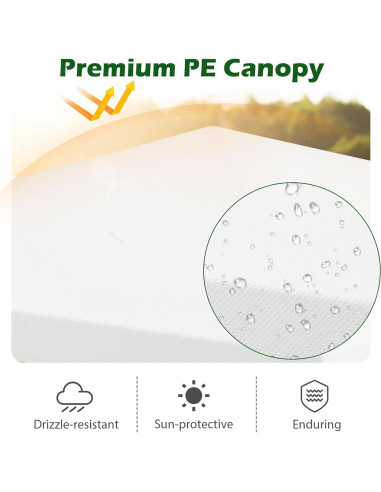 Carpa Gazebo Toolsempire 3x3m Blanca Resistente para Eventos