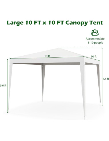 Carpa Gazebo Toolsempire 3x3m Blanca Resistente para Eventos