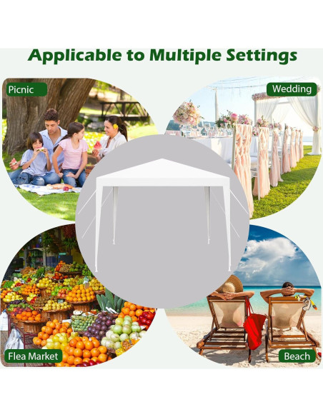 Carpa Gazebo Toolsempire 3x3m Blanca Resistente para Eventos