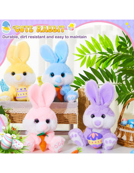 Conejos de Pascua de Peluche Shappy 30 cm 4 Pcs Coloridos