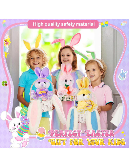 Conejos de Pascua de Peluche Shappy 30 cm 4 Pcs Coloridos