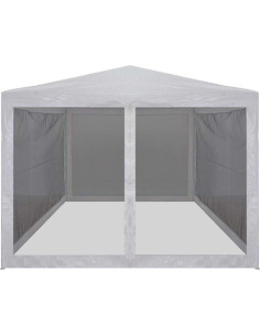 Carpa de Fiesta 2.99x2.99m MINERWALL con 4 Paredes de Malla 2