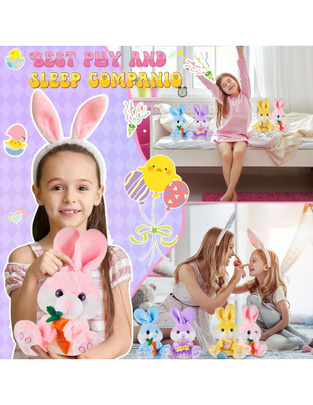 Conejos de Pascua de Peluche Shappy 30 cm 4 Pcs Coloridos