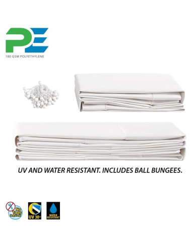 Kit de Pared Lateral King Canopy 5.44m x 6.10m Blanco