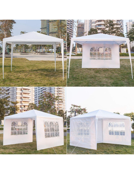 Carpa Plegable 3x3m AMOPA Blanca Impermeable para Eventos