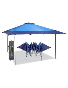 Carpa Plegable PHI VILLA 13x13 m Azul con Bolsa y Ruedas