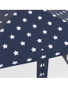 Toldo Plegable AILIRONG 3x3m Carpa de Jardín Azul y Blanco 2