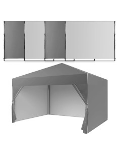 4 Paredes Laterales Grises Vincreem para Carpa 10x10 m