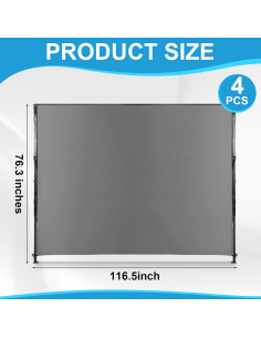 4 Paredes Laterales Grises Vincreem para Carpa 10x10 m 2