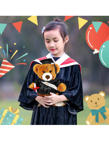 Oso de Graduación 2025 Foilswirl 35 cm con Toga y Gorro