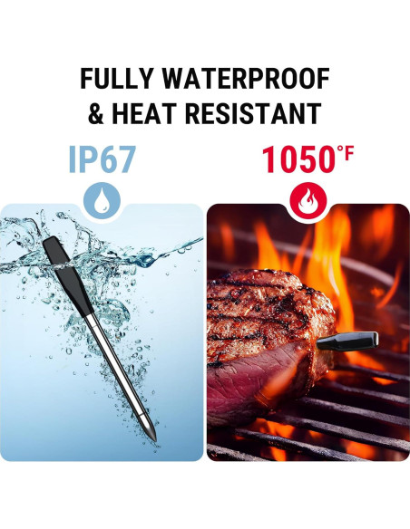 Termómetro de Carne Inalámbrico ThermoPro 2 Sondas Digital